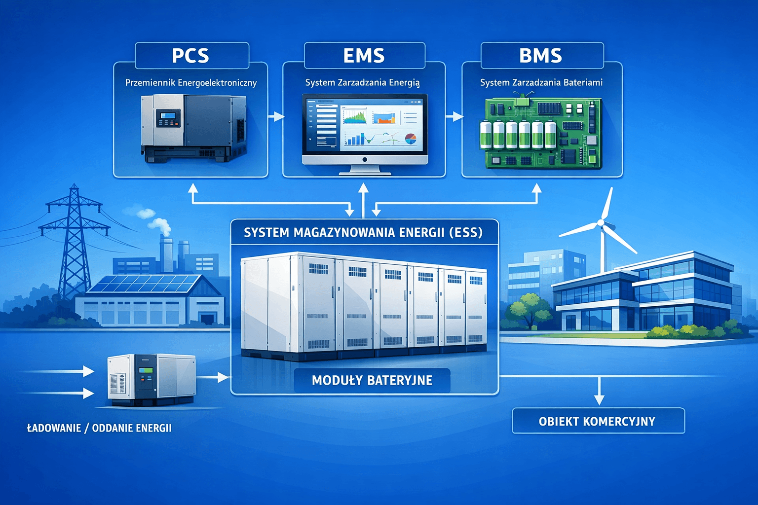 Co to jest magazyn energii (ESS/BESS) dla firmy i jak działa?