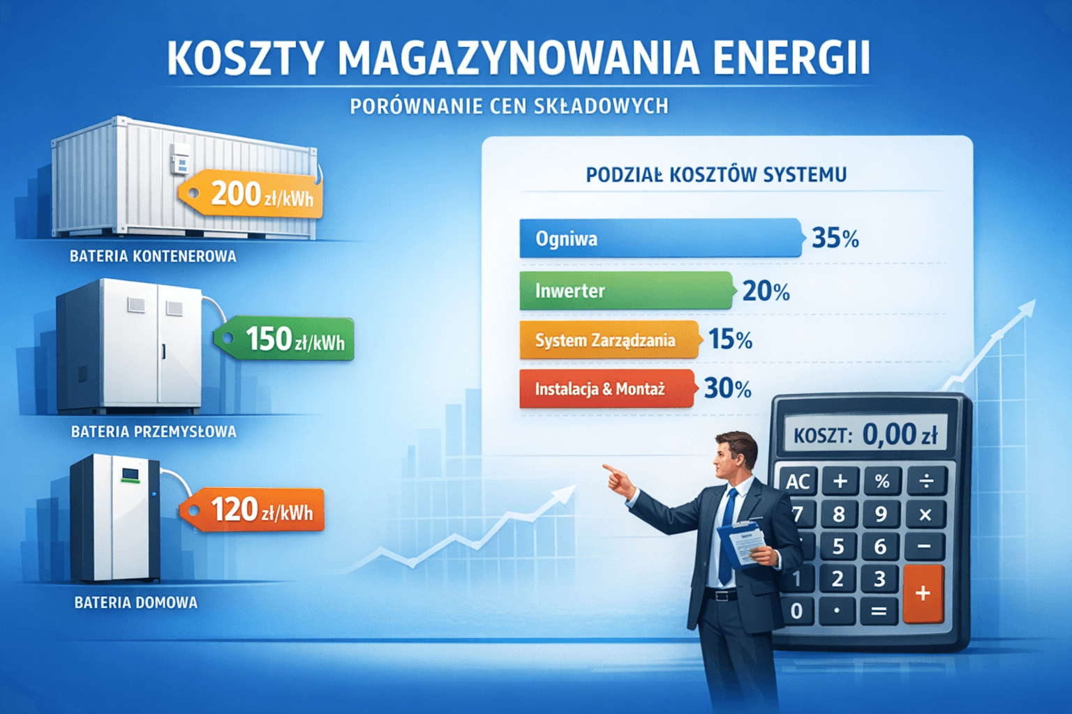 Ile kosztuje magazyn energii dla firmy (50 kW/108 kWh → kontener 3,85 MWh)?
