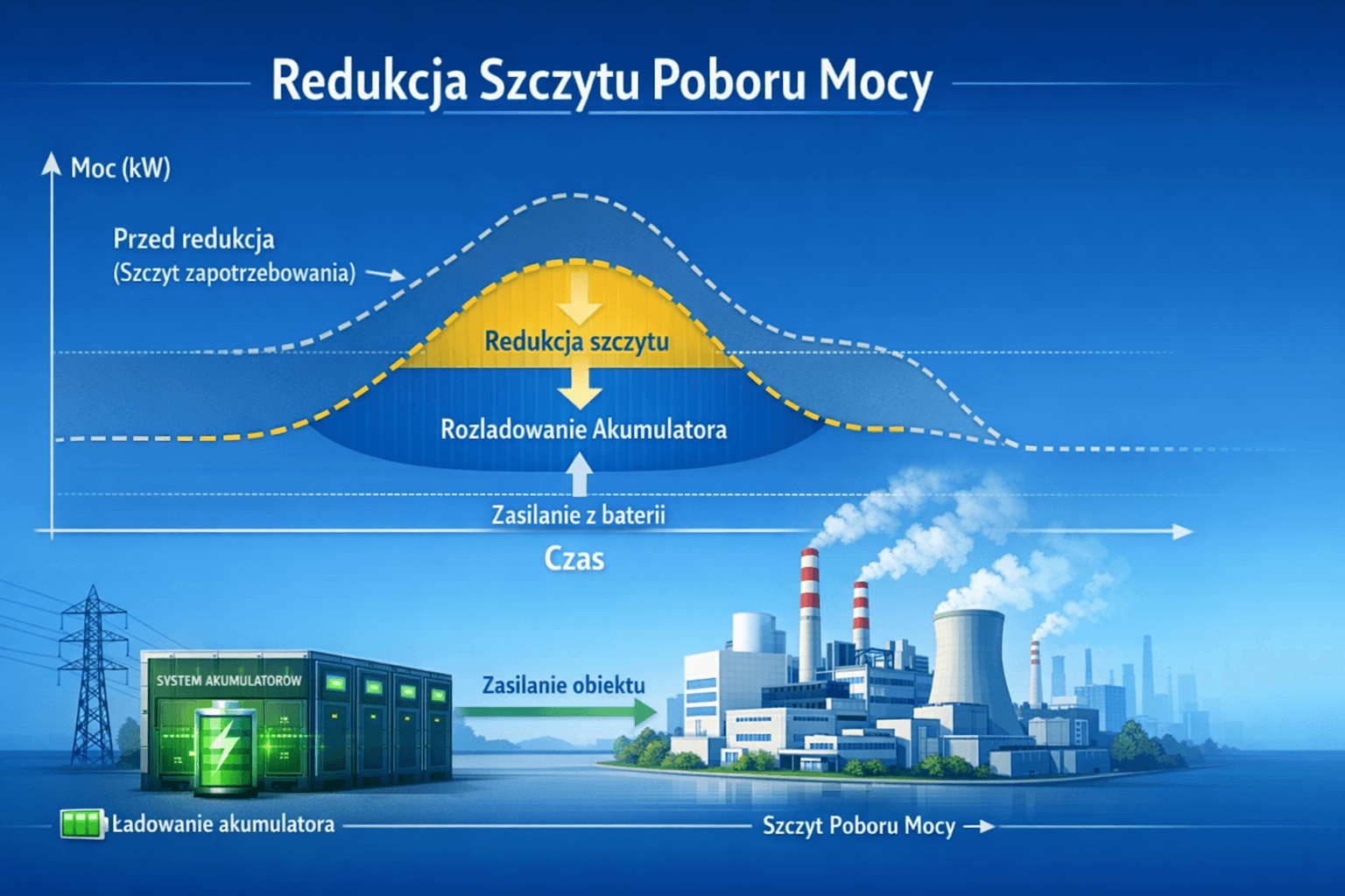 Peak shaving w praktyce: jak magazyn energii obniża rachunki i moc szczytową